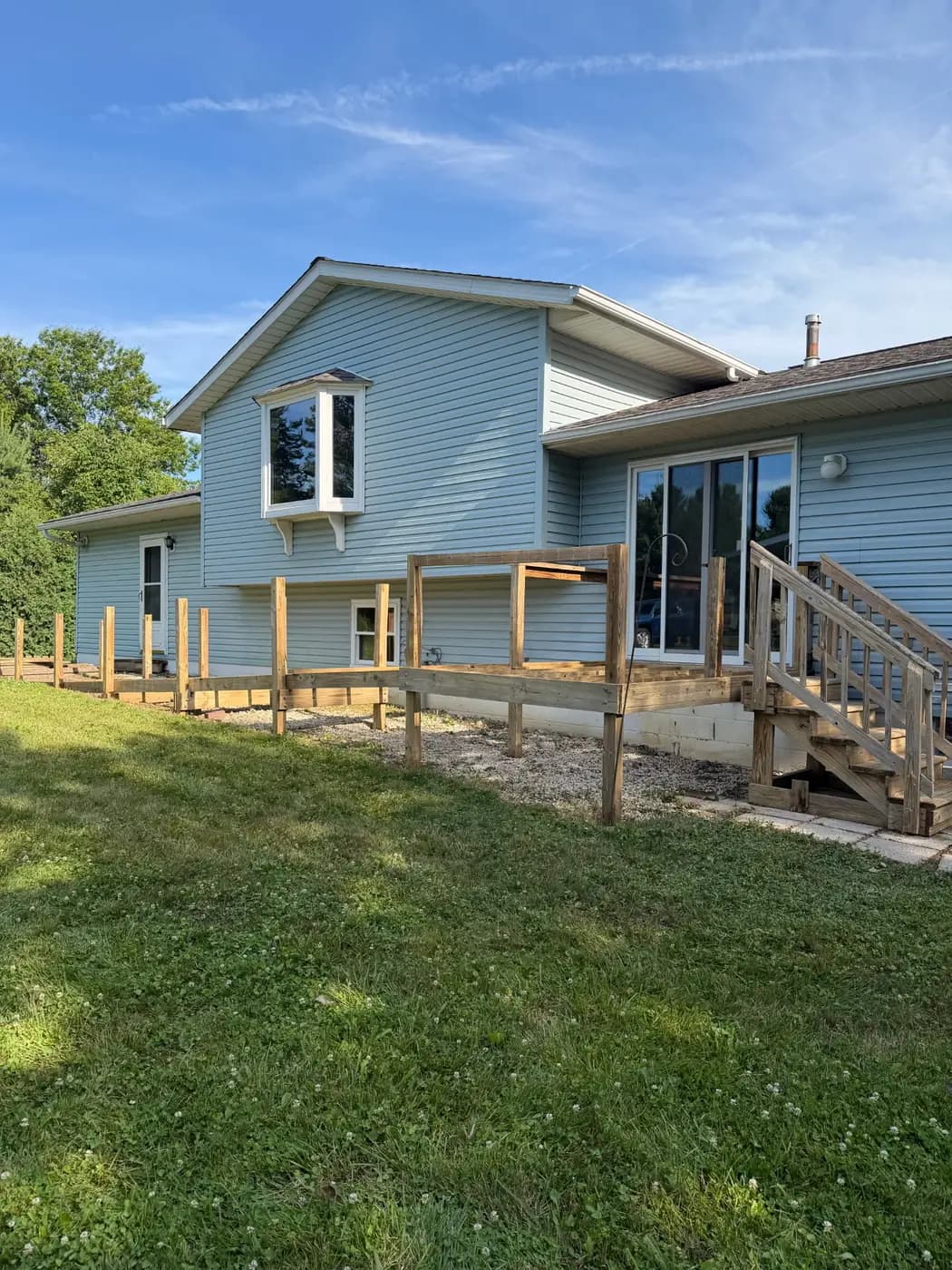 Deck and ramp during construction