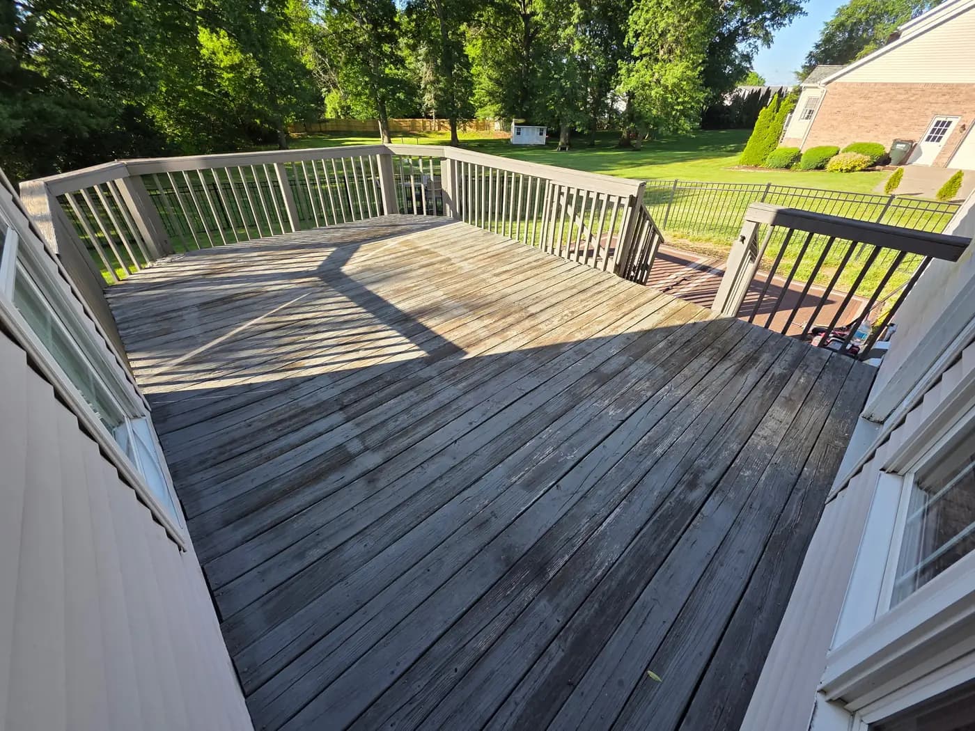 Old deck before replacement