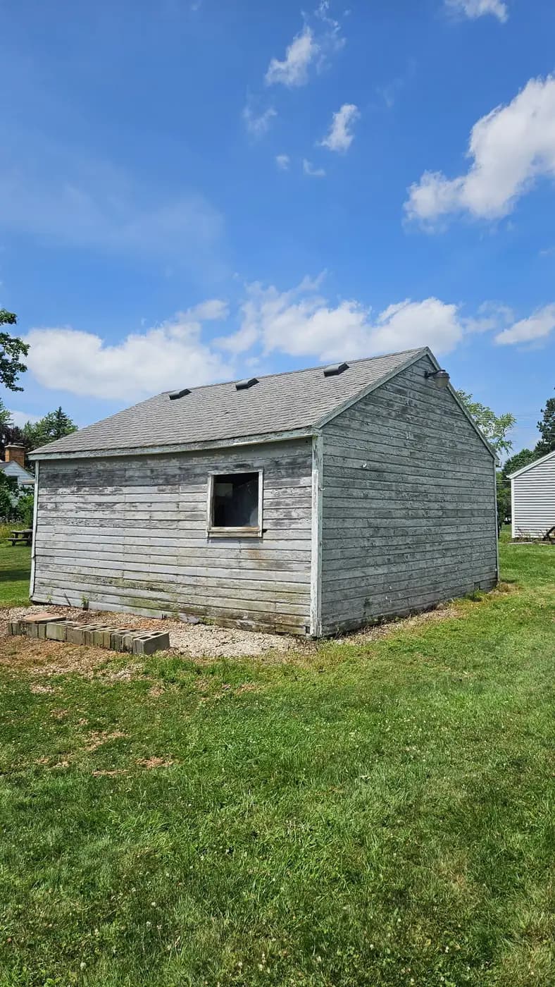 Garage site before construction