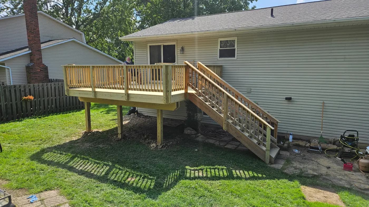 Finished raised deck